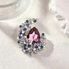 Tear Flower Zircon Broach