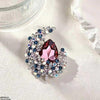 Tear Flower Zircon Broach