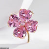 Heart Flower Zircon Broach
