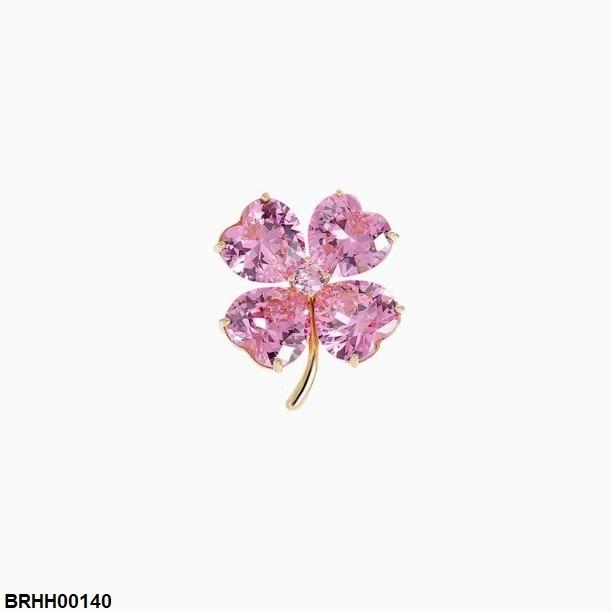 Heart Flower Zircon Broach