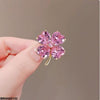 Heart Flower Zircon Broach