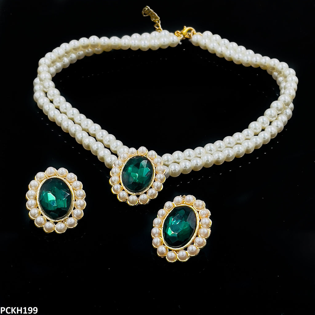 Pearl Oval Choker Set