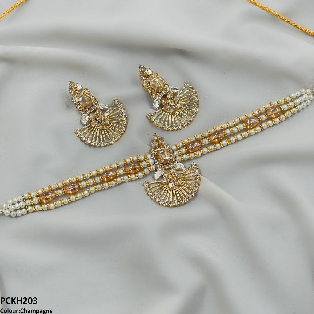Square Flower Choker Set