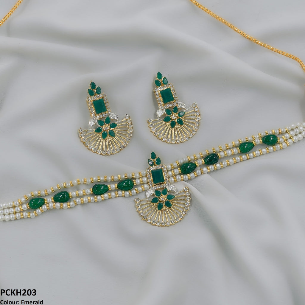 Square Flower Choker Set