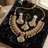 Tear Flower Pearl Drop Necklace Set
