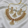 Tear Flower Pearl Drop Necklace Set