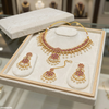 Tear Flower Pearl Drop Necklace Set