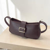Midnight Buckle Armpit Ladies Hand Bag - Dark Brown