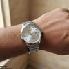 Round Stone Analog Dial Men's Watch