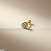 Round Stone Stainless Steel Nose Pin