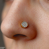 Round Stone Stainless Steel Nose Pin