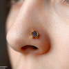 Star Round Stone Stainless Steel Nose Pin