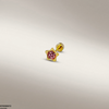 Star Round Stone Stainless Steel Nose Pin