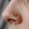 Star Round Stone Stainless Steel Nose Pin