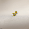 Star Round Stone Stainless Steel Nose Pin