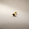 Star Round Stone Stainless Steel Nose Pin