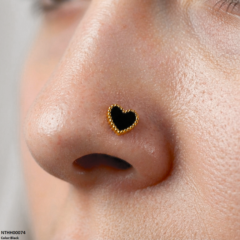 Heart Stainless Steel Nose Pin