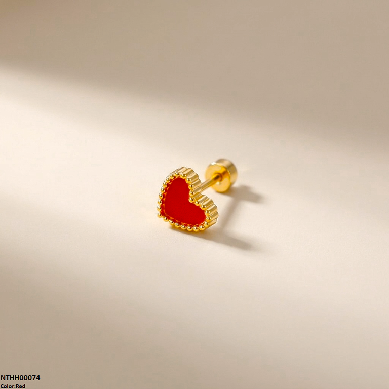 Heart Stainless Steel Nose Pin