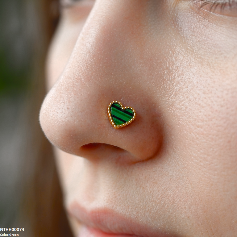 Heart Stainless Steel Nose Pin