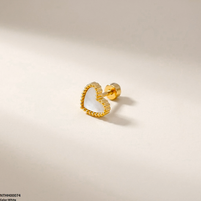 Heart Stainless Steel Nose Pin