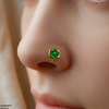 Round Clover Flower Stainless Steel Nose Pin
