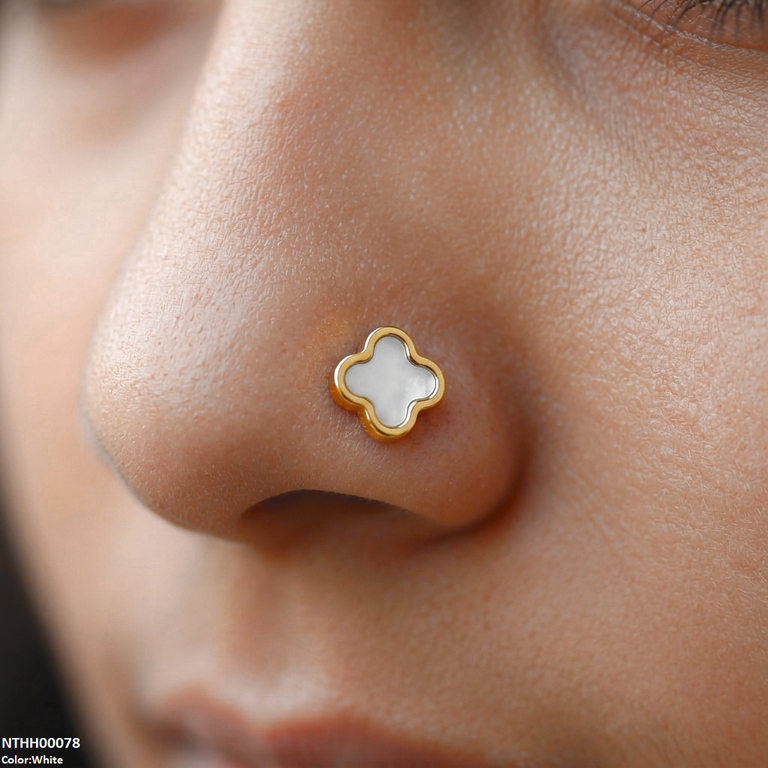 Flower Stainless Steel Nose Pin