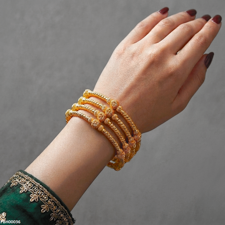 Round Flower Bangles