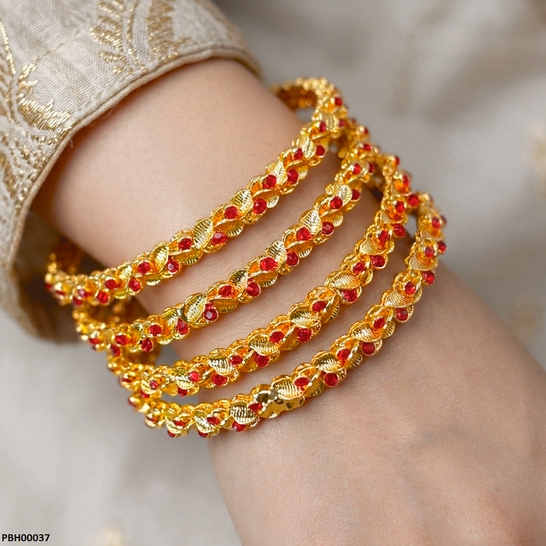 Double Leaf Stone Bangles