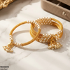 Round Pearl Drop Bangles Set