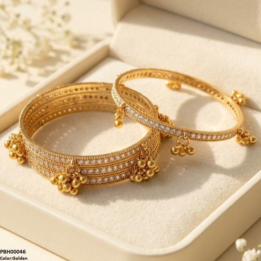 Pearl Drop Kashmiri Bangles Set