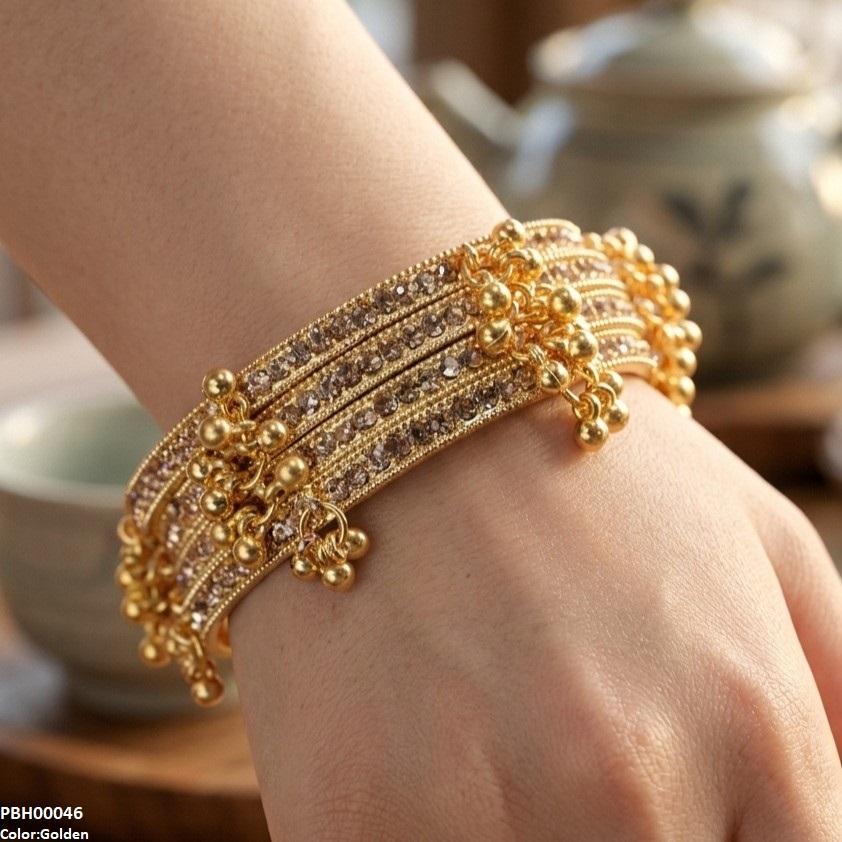 Pearl Drop Kashmiri Bangles Set