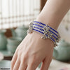 Blue Stone Pearl Drop Kashmiri Bangles Set