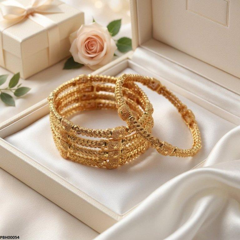 Leaf Square Bangles 5 Pcs Set