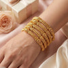 Leaf Square Bangles 5 Pcs Set