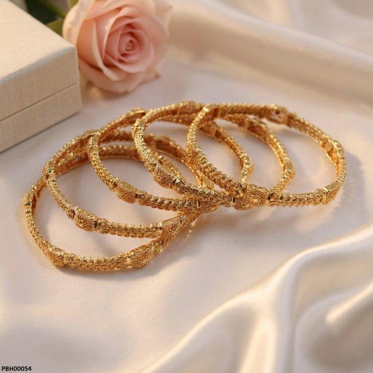 Leaf Square Bangles 5 Pcs Set