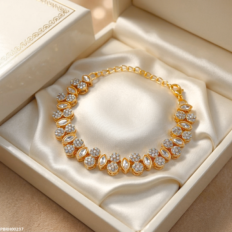 Marquise Round Stone Bracelet