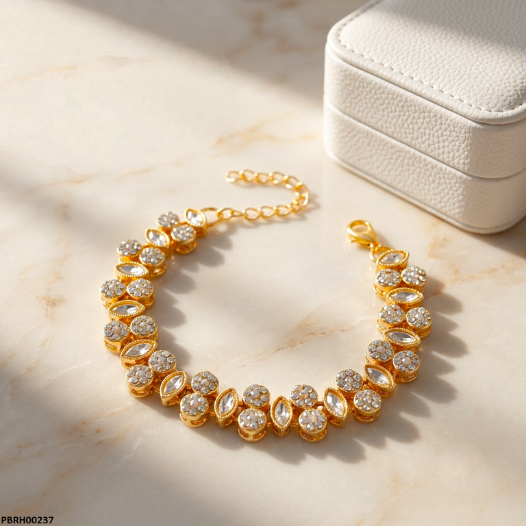 Marquise Round Stone Bracelet