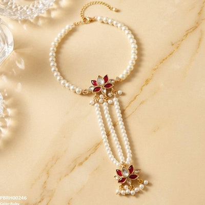 Tear/Marquise Flower Angla Bracelet Adjustable
