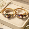 Multi Flower Bangles Set