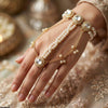 Pearl Round Stone Angla Bracelet Adjustable