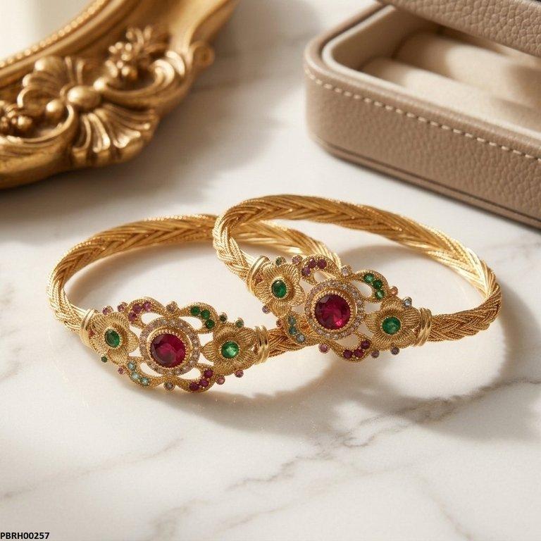 Multi Flower Bangles Set