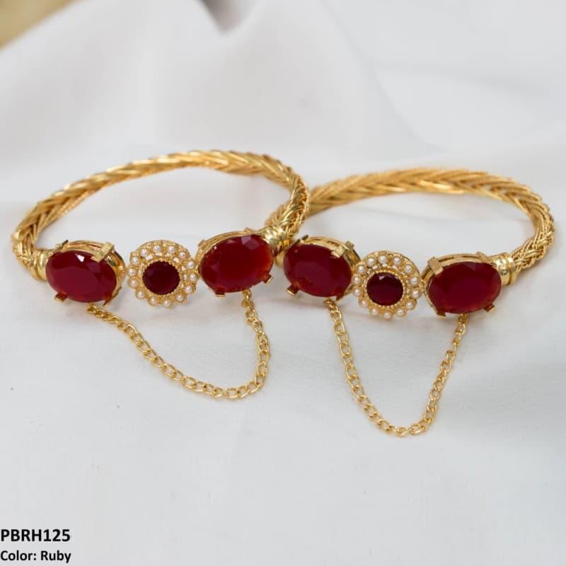 Flower/Bezza Hand Bangles Pair