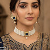 Square Pearl Drop Choker Set