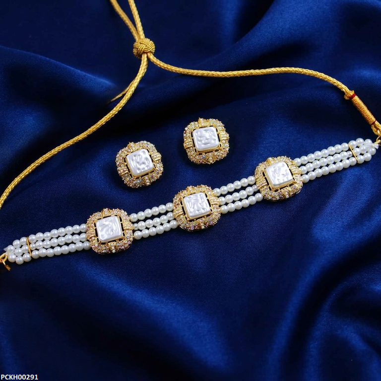 Pear/Square Choker Set