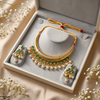 Moon/Tear Pearl Drop Hasli Choker Set