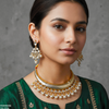 Moon/Tear Pearl Drop Hasli Choker Set