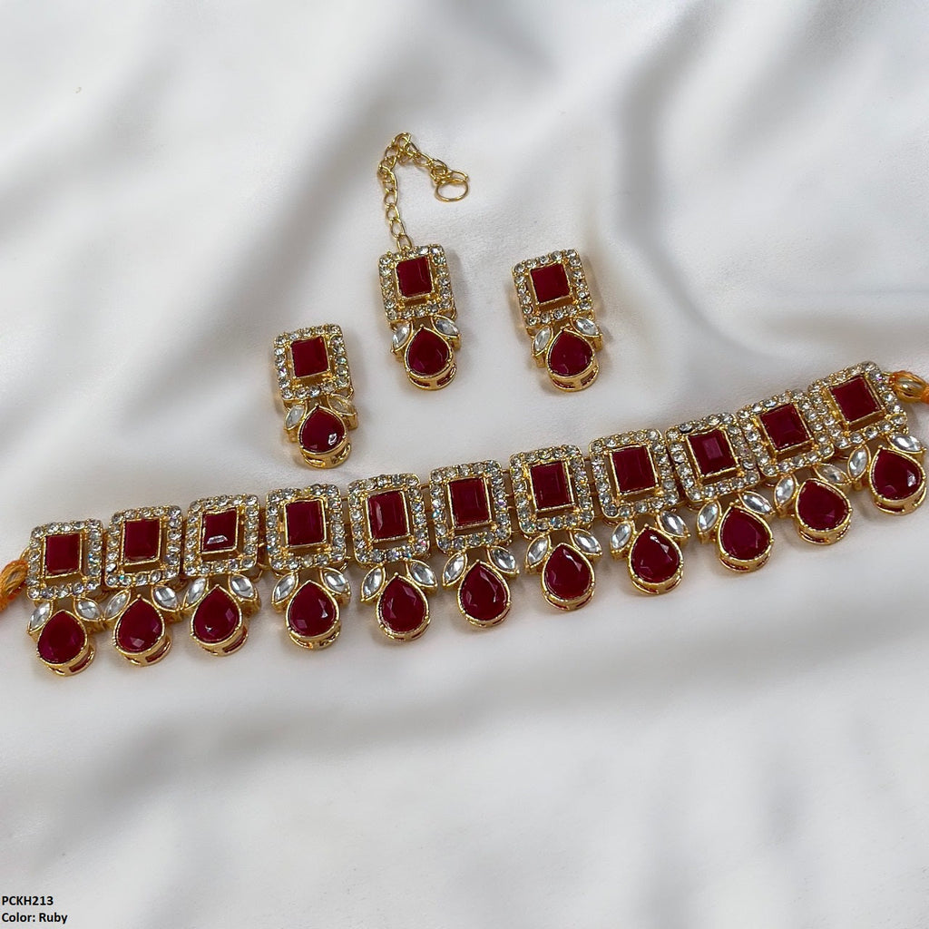 Pear Rectangle Choker Set