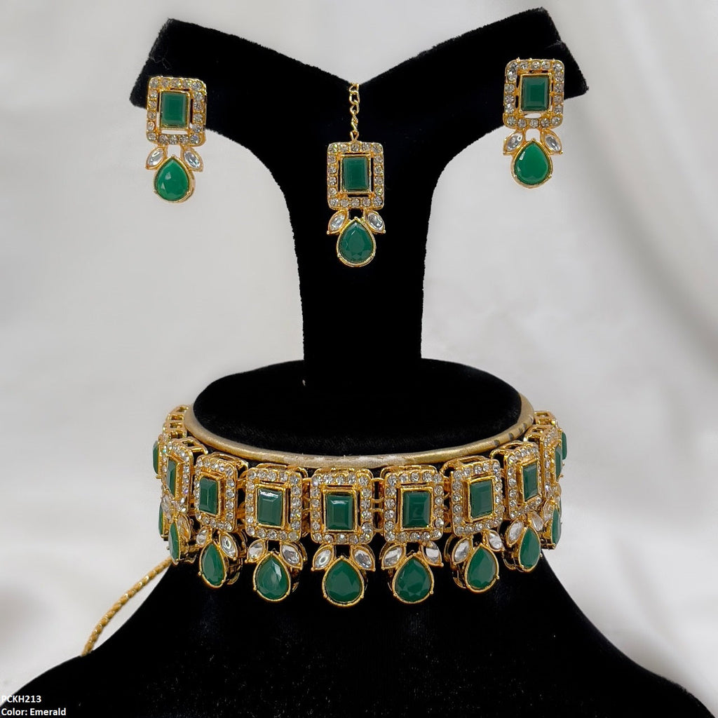 Pear Rectangle Choker Set