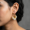 Round Pearl Drops Earrings