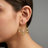 Flower Square Drop Earrings